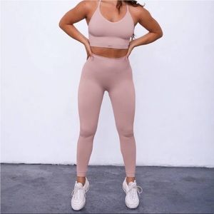 Set active mauve sculptflex leggings